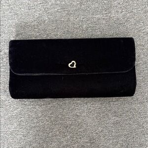 Victoria's Secret Black Clutch with Heart Detail